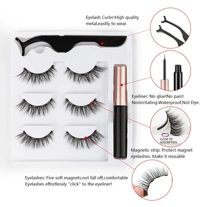 Waterproof Magnetic Eyelashes Set