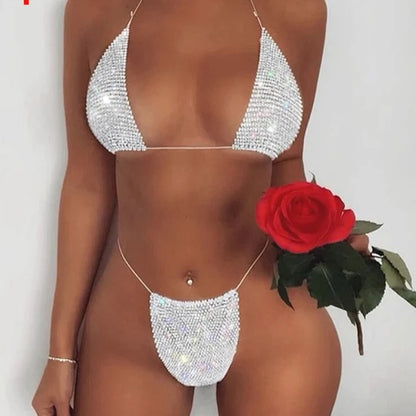 Rhinestone Crystal Bikini Set