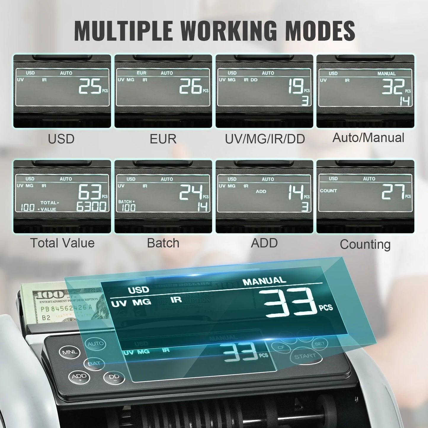 1000 Pcs/Min Money Counter