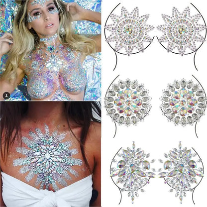 Rhinestone Crystal Pasties Nipple Covers